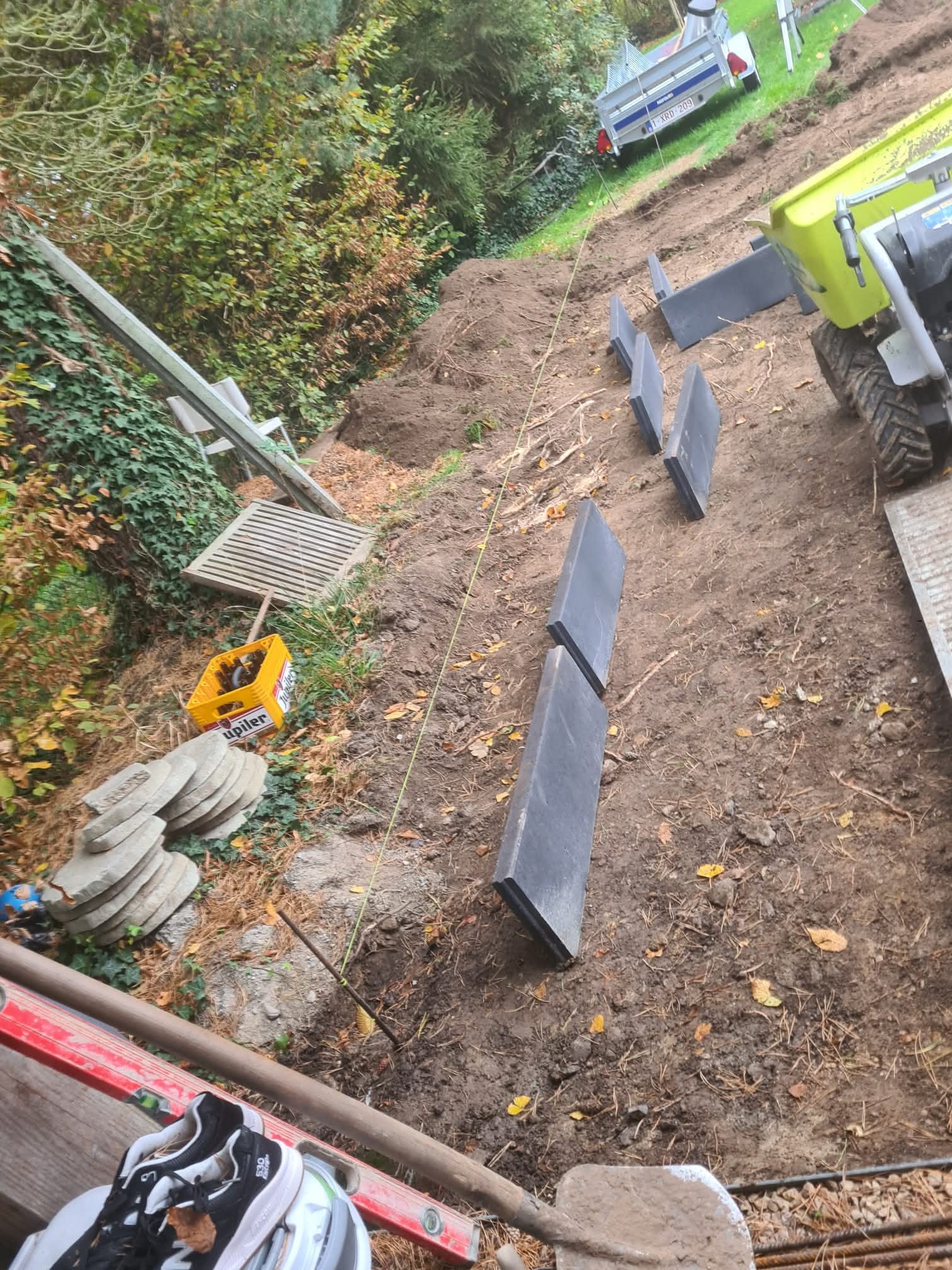 Réalisation d'une terrasse en klinkers à Boncelles