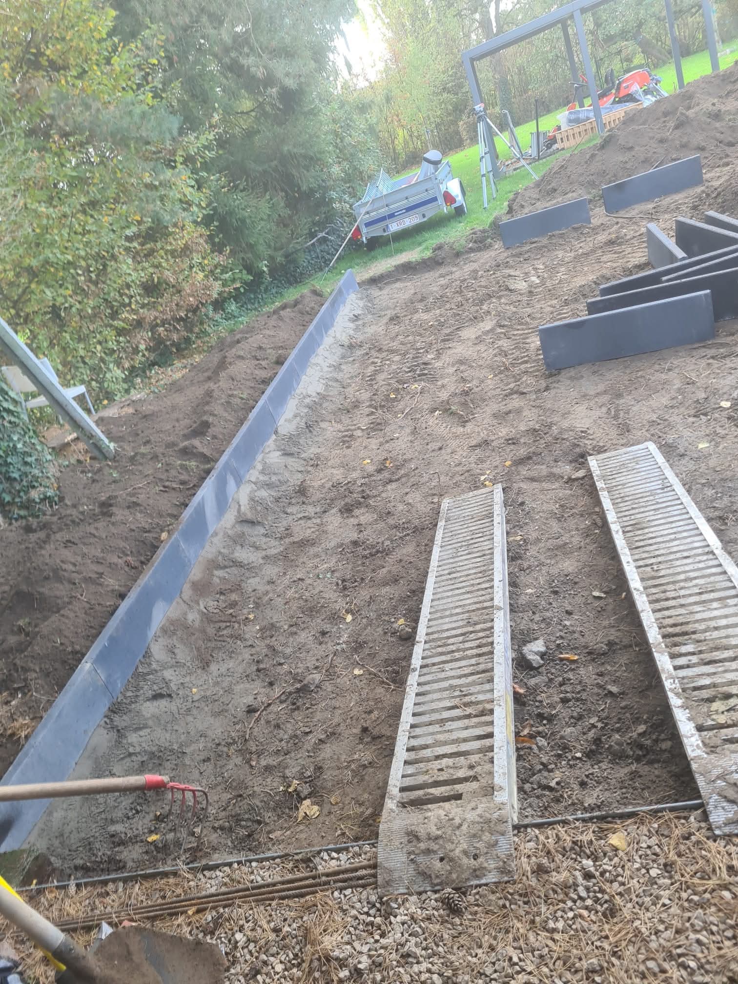 Réalisation d'une terrasse en klinkers à Boncelles