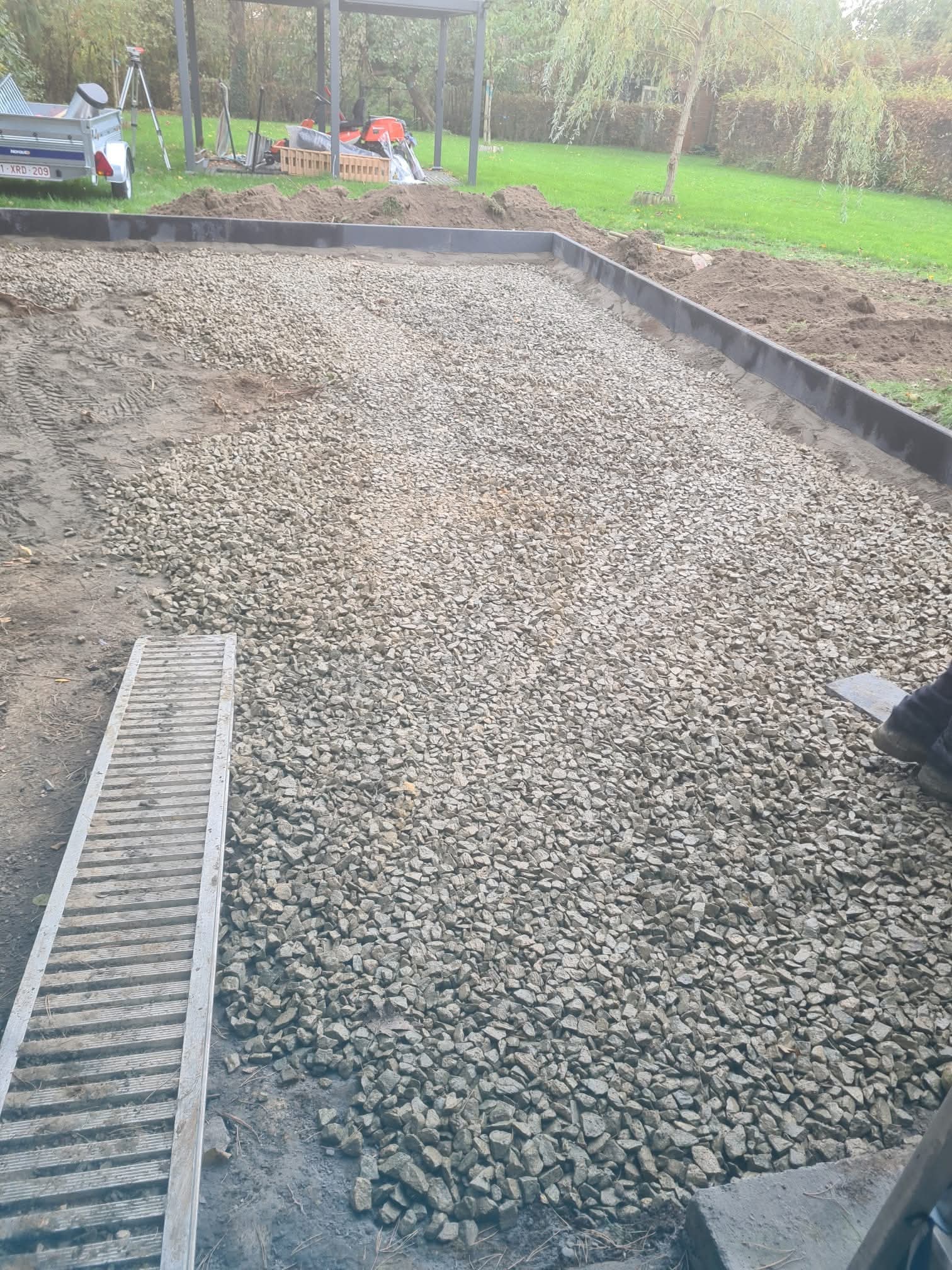 Réalisation d'une terrasse en klinkers à Boncelles