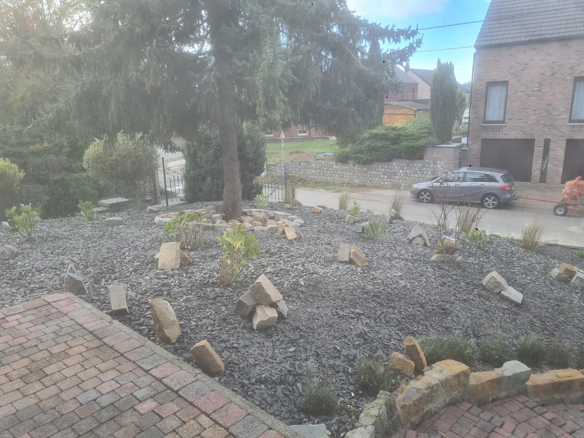 Réalisation d'un parterre à Momalle